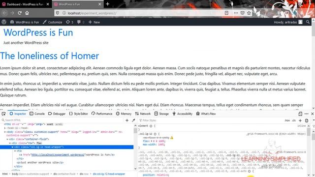 Customize the Head banner - WordPress Theme Development from Scratch смотреть онлайн