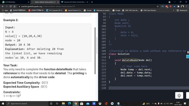 DELETE WITHOUT HEAD POINTER: Linked List [L - 2.2] | Java Programming | Programming Questions смотреть онлайн