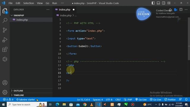 5 Minute PHP - HTML / PHP Form смотреть онлайн