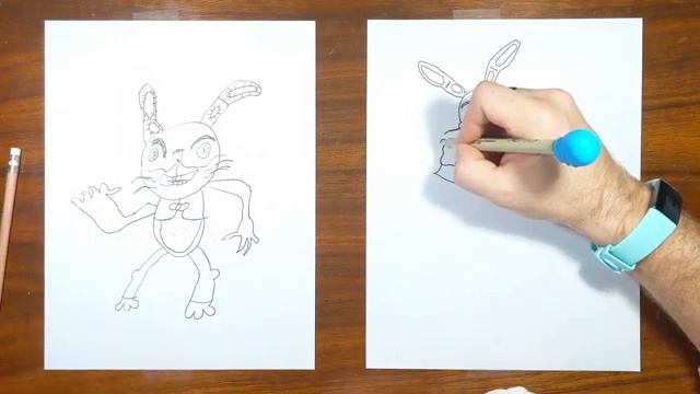 How to draw Glitchtrap (FNaF: Security Breach) смотреть онлайн