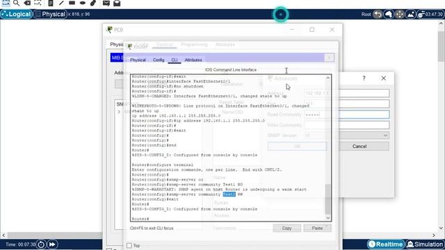 SNMP configuring step step in Cisco packet tracer смотреть онлайн