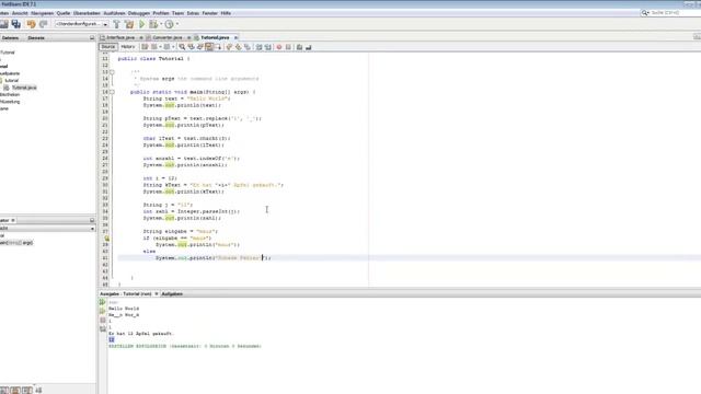 Java Tutorial German HD Allgemeines zum Typ String смотреть онлайн