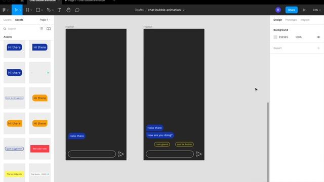 Figma chat bubble animation tutorial using smart animate. смотреть онлайн