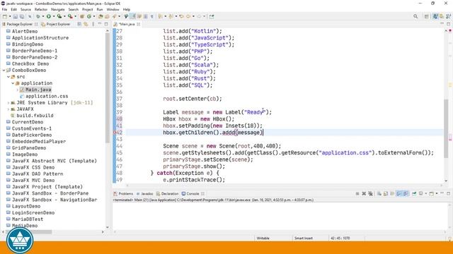 ComboBox | JavaFX GUI Tutorial for Beginners смотреть онлайн