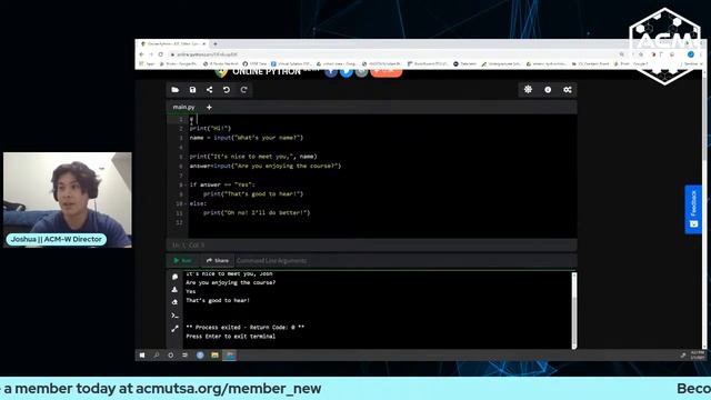 ACM-W Intro to Python ( No Experience, No problem!) смотреть онлайн