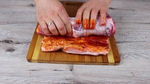 СОЧНЫЙ РУЛЕТ ИЗ СВИНИНЫ! ЗАПЕЧЕННЫЙ В РУКАВЕ!