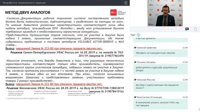 Байрашев В.Р. Разработка технического задания по 223-ФЗ