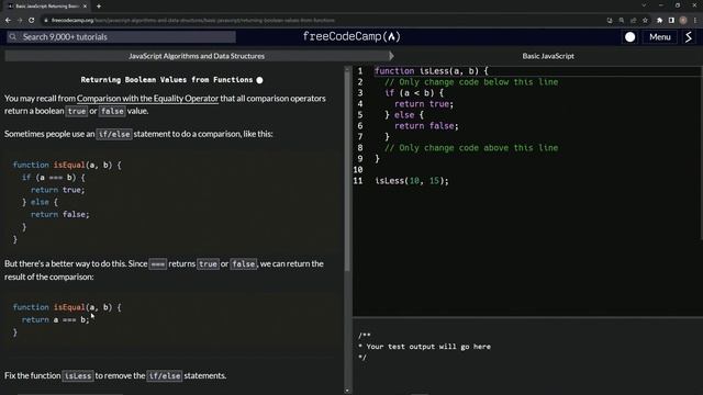JavaScript Basic 80: Returning Boolean Values from Functions | FreeCodeCamp смотреть онлайн