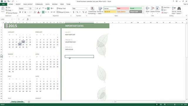 How to Make a Calendar in Excel 2013 смотреть онлайн