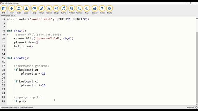 ? Python ⚽ Gra: PIŁKA NOŻNA w Pygame Zero смотреть онлайн