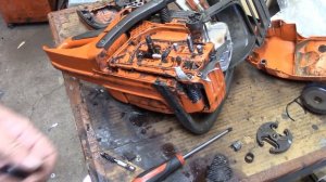 Husqvarna 445, 445E, 450 450E chain clutch replacement