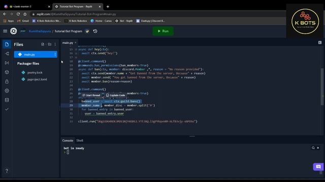How To Make A Discord Bot | Moderation Commands | Discord.py смотреть онлайн