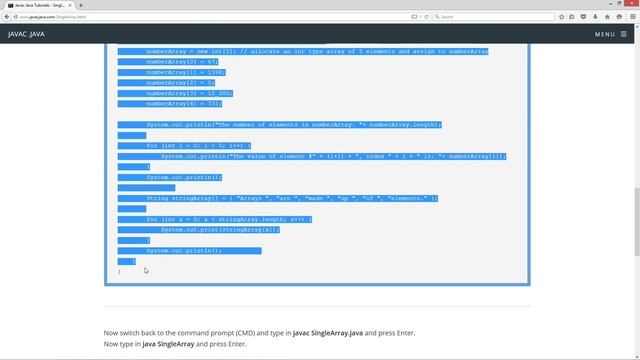 Learn Java Programming - Single Dimensional Array Tutorial смотреть онлайн