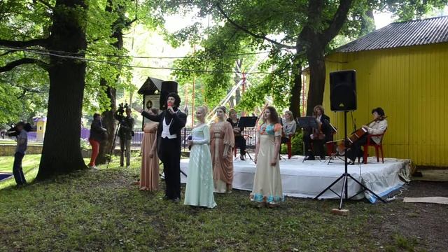 СККИ. Открытие скамейки А.С. Пушкина. Центральный парк, Ставрополь.