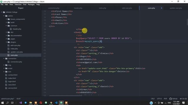 PHP Dynamic Website [php project in amharic- User management CRUD] смотреть онлайн