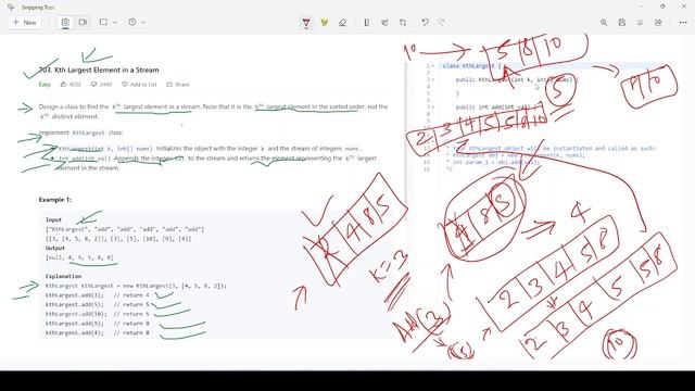 Leetcode 703. Kth Largest Element in a Stream || Java смотреть онлайн