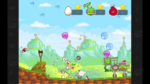 Angry Birds red's mighty feathers egg defender level 15 three stars смотреть онлайн
