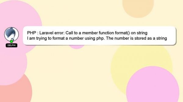 PHP : Laravel error: Call to a member function format() on string