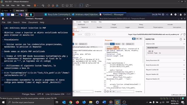 Lab Arbitrary object injection in PHP смотреть онлайн