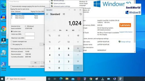 How to Change Virtual Memory on windows 10 to optimize system performance?