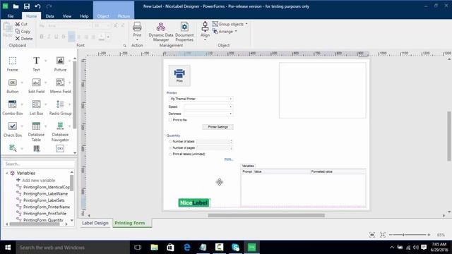 NiceLabel 2017 - Customize your print form смотреть онлайн