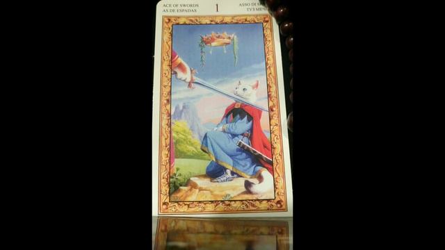 Таро:" Белых Кошек" масть Мечи. Туз мечей смотреть онлайн