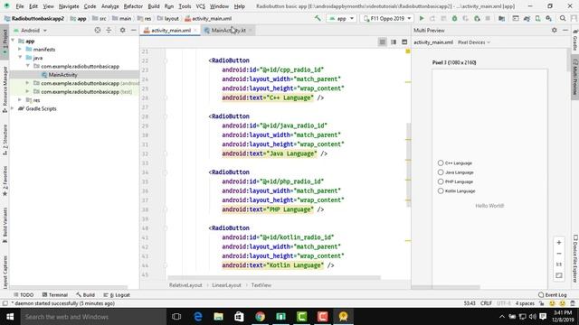 Android Basic Radio Button Using Kotlin Language смотреть онлайн