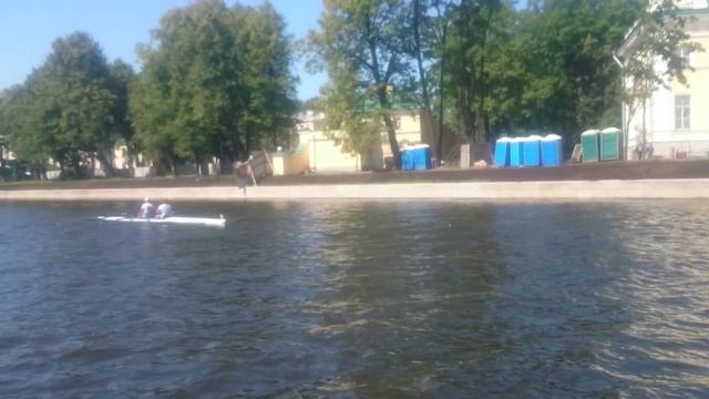 Чемпионат СПб по акдемической гребле 2015 M2x разминка смотреть онлайн