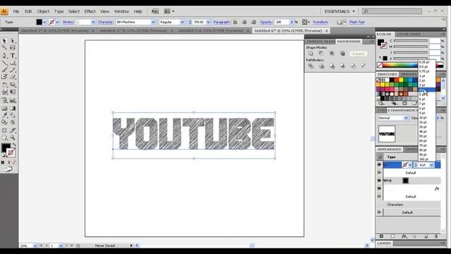 Adobe Illustrator:Sketch Font(TUTORIAL) смотреть онлайн