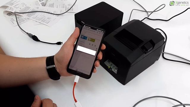 Thermal printer Star TSP654 invoice printing via USB cable from Android device смотреть онлайн