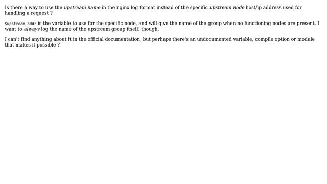 DevOps & SysAdmins: Nginx upstream name in log format смотреть онлайн