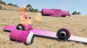 Planes vs Massive Speed Bumps – BeamNG.Drive