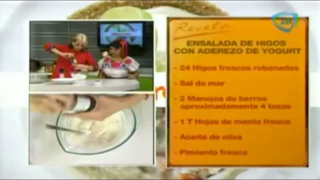 Ensalada de higos con aderezo de yogurt смотреть онлайн
