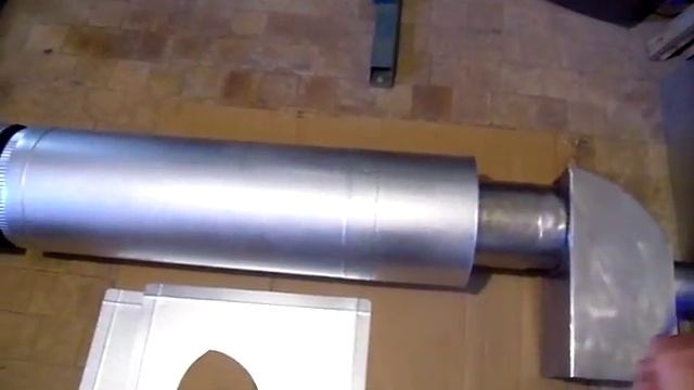 Дымоход 180/280 мм. Сталь AISI 304 толщиной 1мм. в алюмоцинке. смотреть онлайн