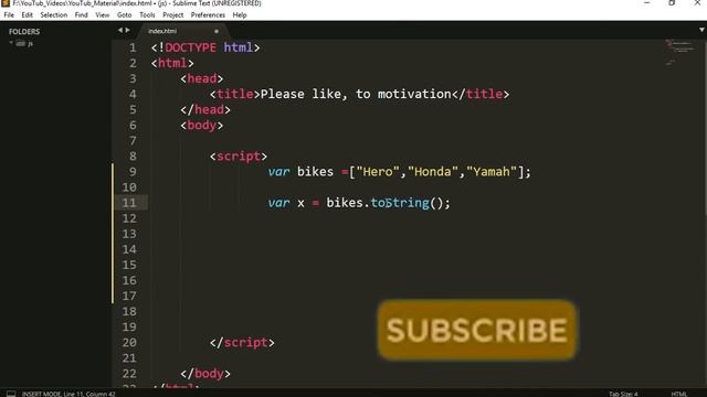 Javascript array method toString in Hindi/Urdu. смотреть онлайн