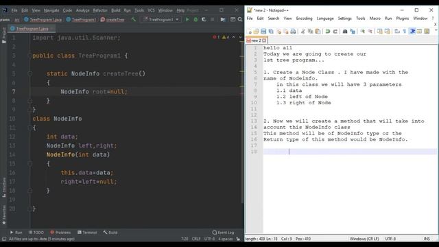 Tree Program in Java смотреть онлайн