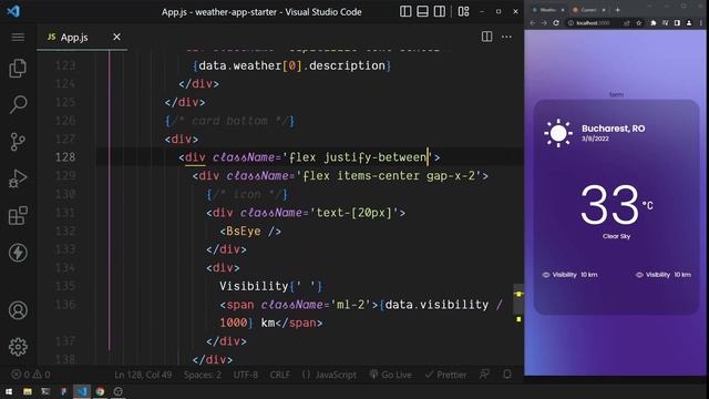Build A Weather App Using React JS And Tailwind CSS | OpenWeatherMap API смотреть онлайн