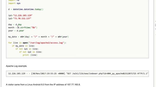 python script filtering apache log ( mikeyom ) смотреть онлайн