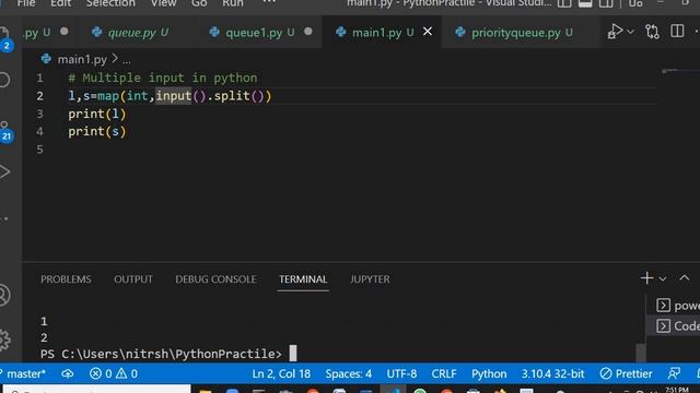 Multiple Input In Python смотреть онлайн