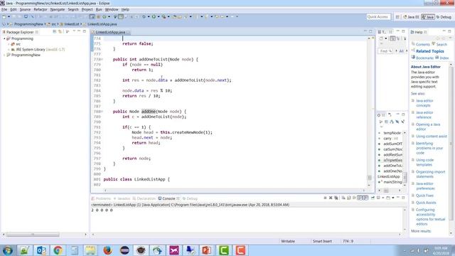 Linked List Problems in Java - 50: Add 1 to a number represented as linked list смотреть онлайн