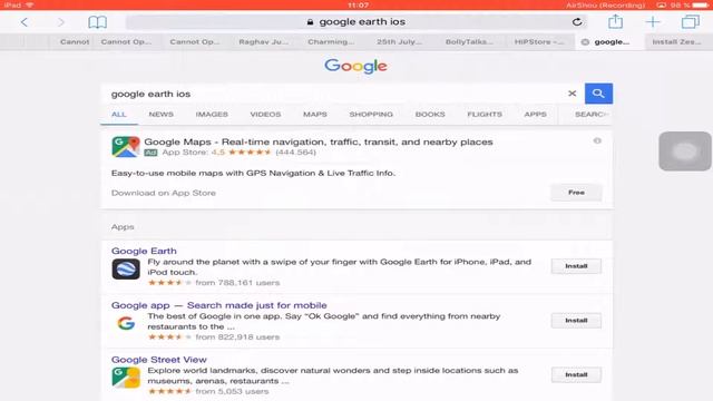 How to install google earth to your iPhone/ iPad смотреть онлайн