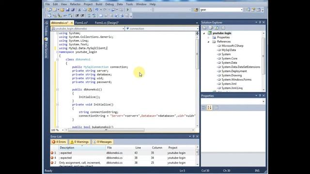 Tutorial Visual Studio C# Login Sederhana ke MySQL смотреть онлайн