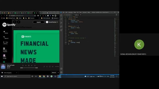 Spotify Clone Styling | Web WPS Week 5 | By Kunal смотреть онлайн