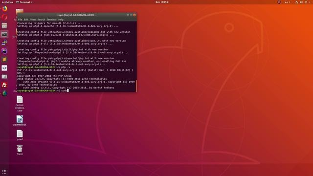 Установка Php | Переключение версий Php 5.6 на Php 7 | Переключение версий Php 7 на Php 5.6 в Ubutn смотреть онлайн