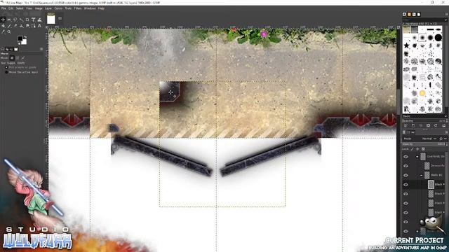 Designing an Adventure Map in GIMP 2.10.24 (revision 3) смотреть онлайн