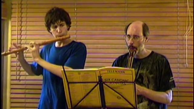 Telemann: Canonic sonata #1 on Baroque flute and Tenor Recorder смотреть онлайн