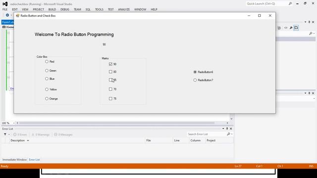 Design windows application using Radio Button & Check Box. смотреть онлайн