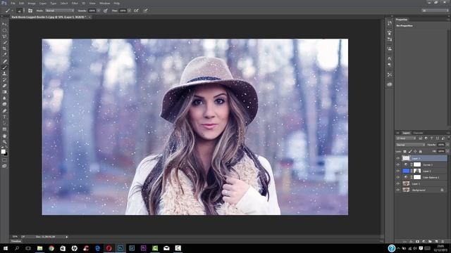 Make it Snow in PHOTOSHOP 2016 смотреть онлайн