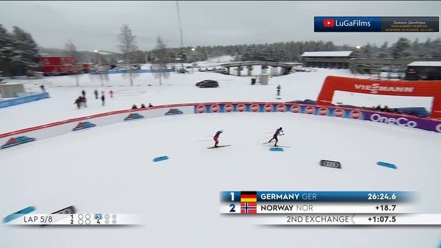 Лыжное Двоеборье. Мужчины. Командный Гундерсен. HS 98/4x5км. Часть 2 (Обзор 04.12.2021) смотреть онлайн