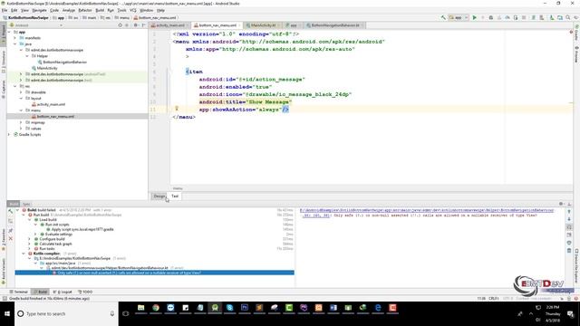 Kotlin Android Tutorial - Swipe Bottom Navigation View смотреть онлайн